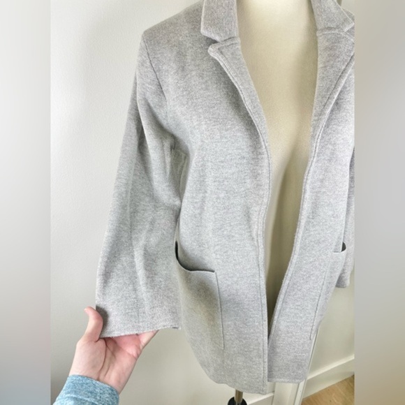 J.Crew‎ Sophie Wool Blend Sweater Blazer Womens XS Gray Cardigan - Picture 4 of 8